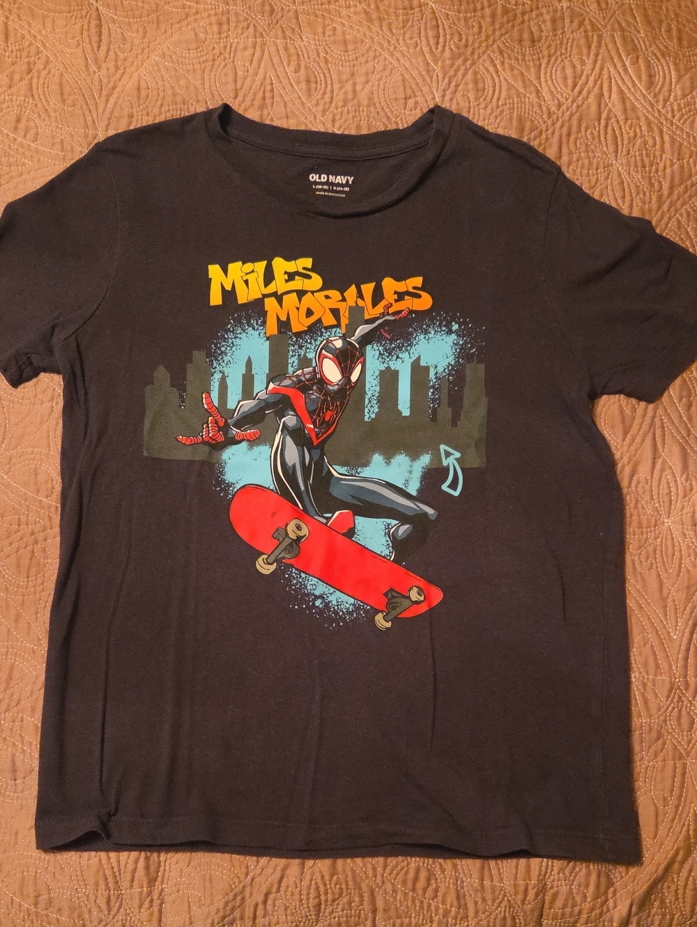 Old Navy Black Kids' Miles Morales Skateboard Graphic Tee